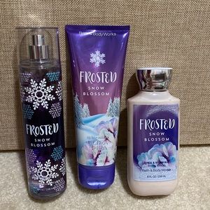 Frosted snow blossom Bath and Body set